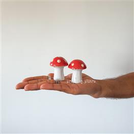 mini mushrooms set of two